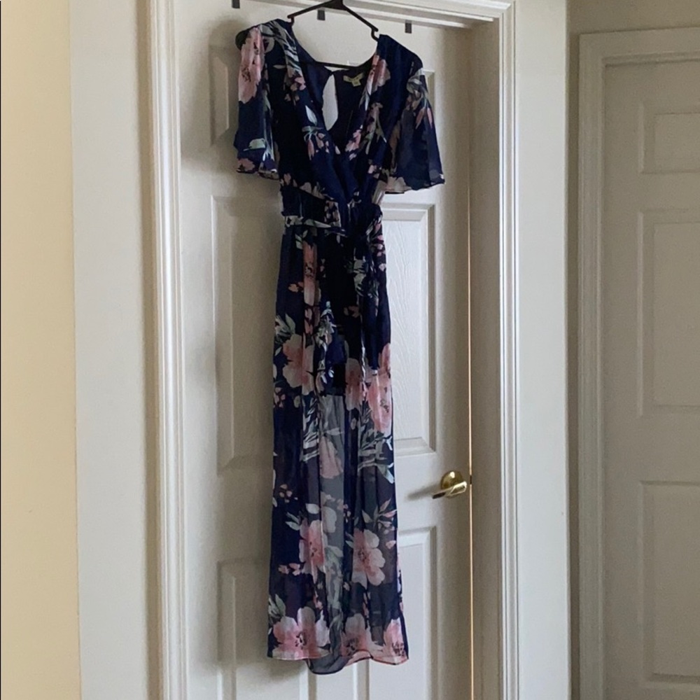 Romper with train in the back